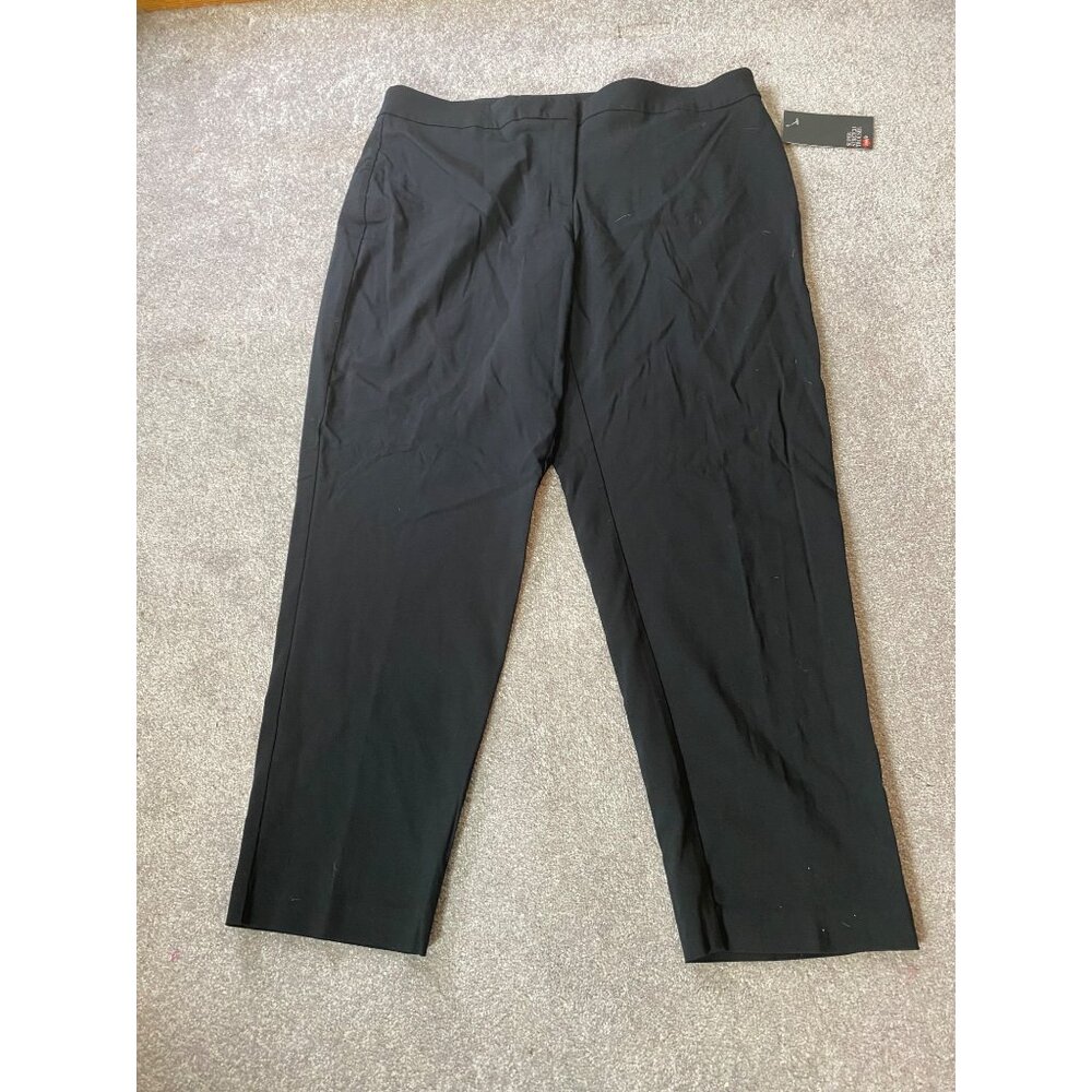 NWT Avenue Womens Black Straight-Leg Pants Comfortable Size 18